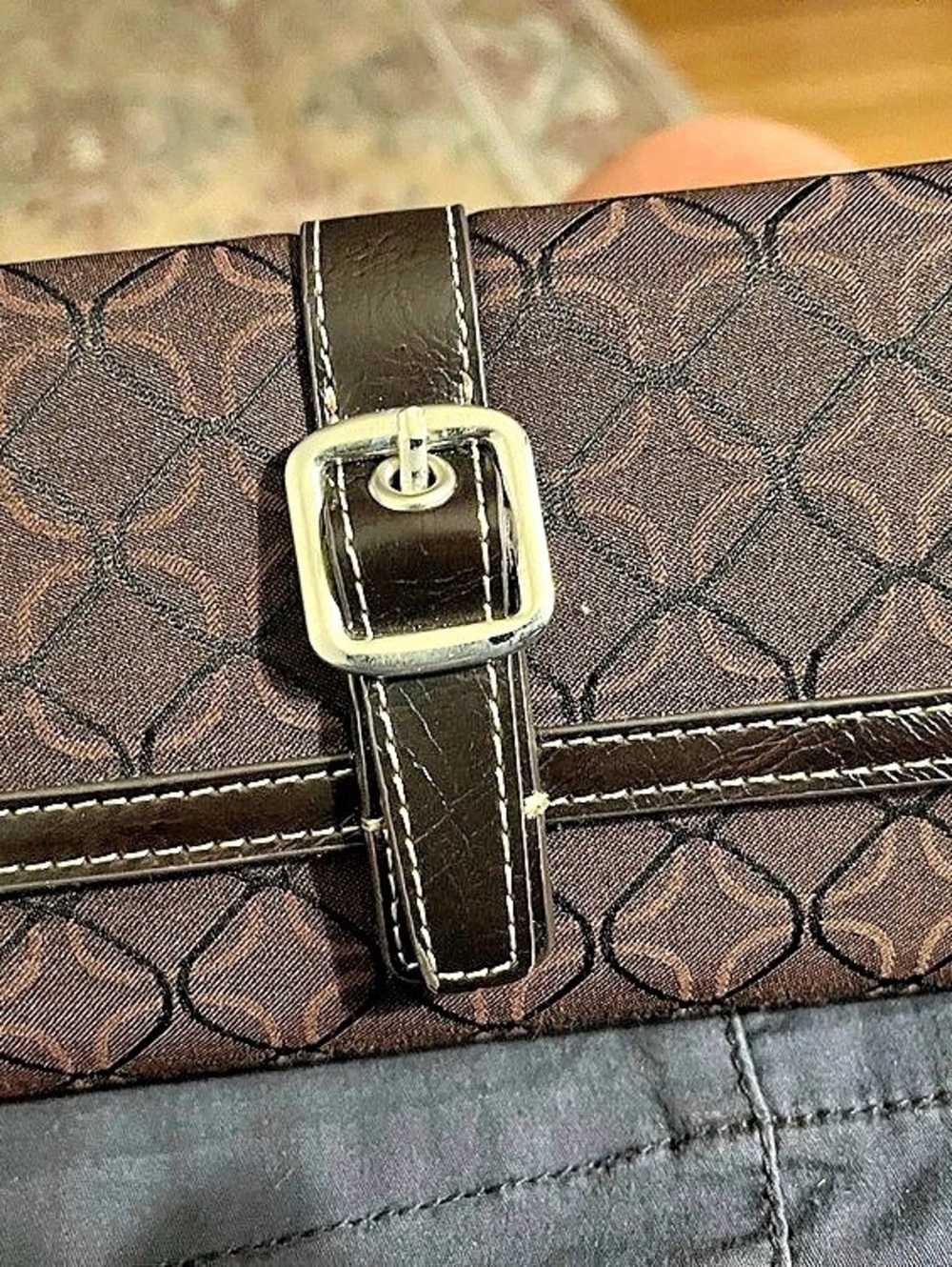 Nine West Brown Geometric Wallet